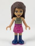 LEGO frnd296 Friends Andrea, Dark Pink Skirt, Black Top with Gold Mesh